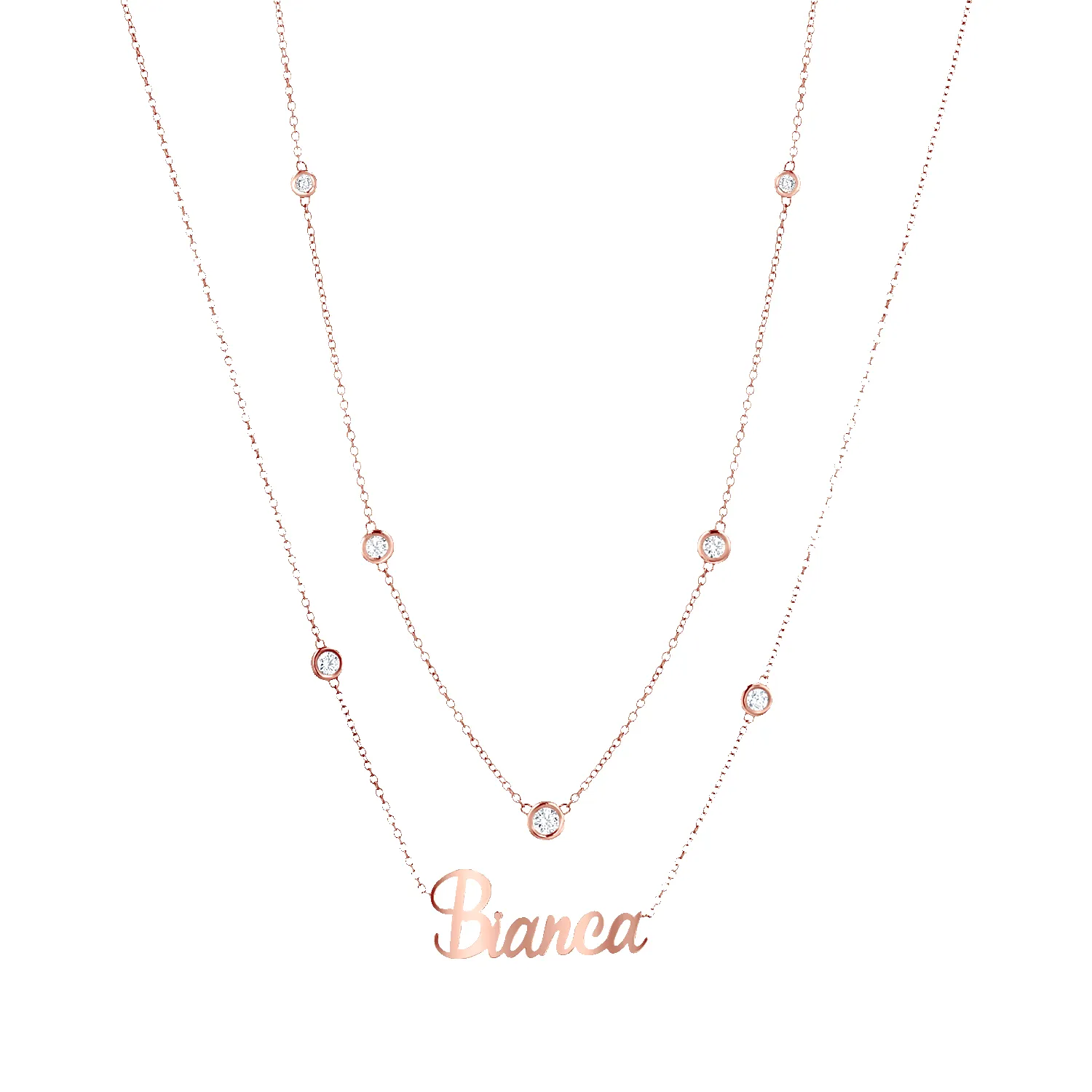 Luxe Name Diamond Bezel Gift Set sold by Baby Gold product image thumbnail 3