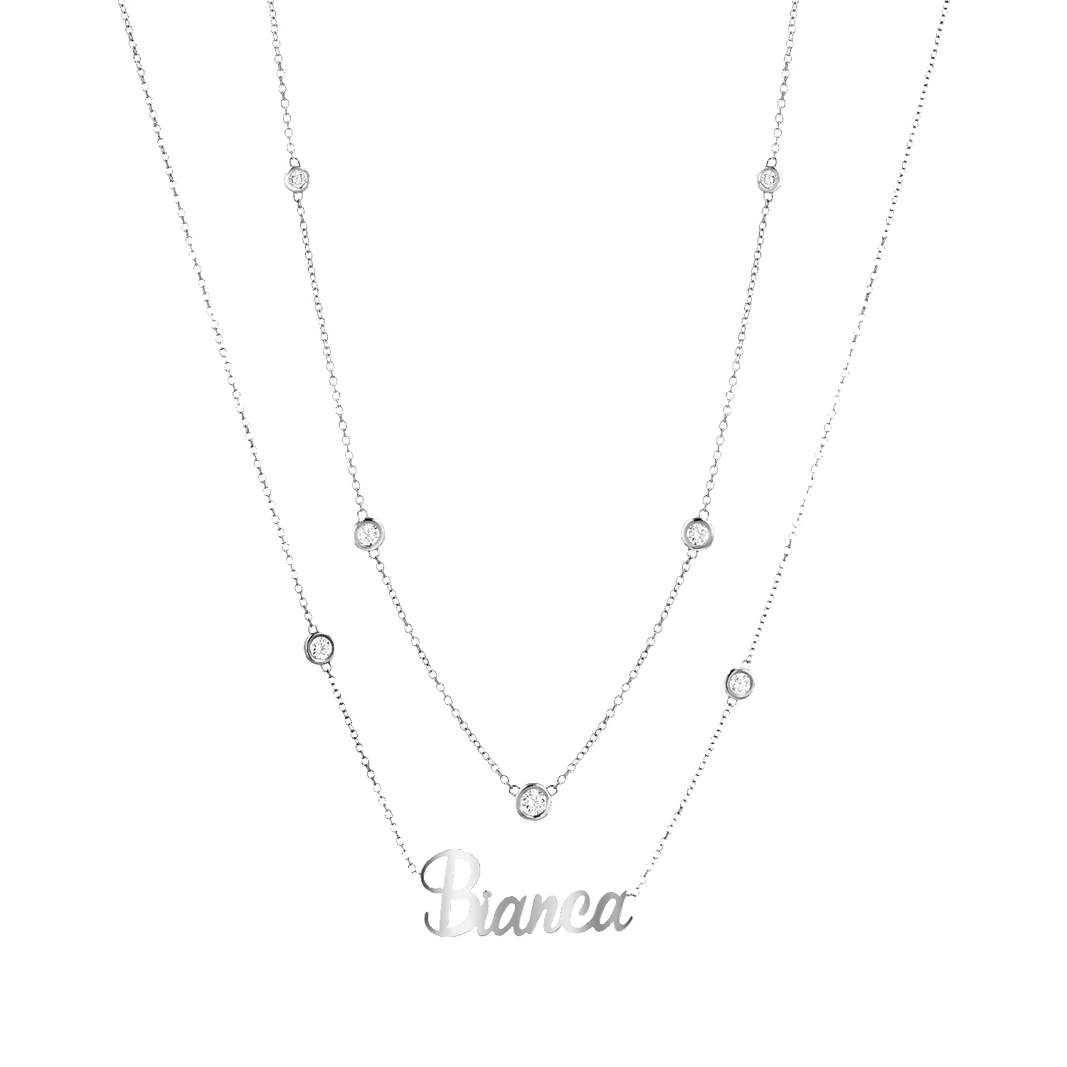 Luxe Name Diamond Bezel Gift Set sold by Baby Gold product image thumbnail 2