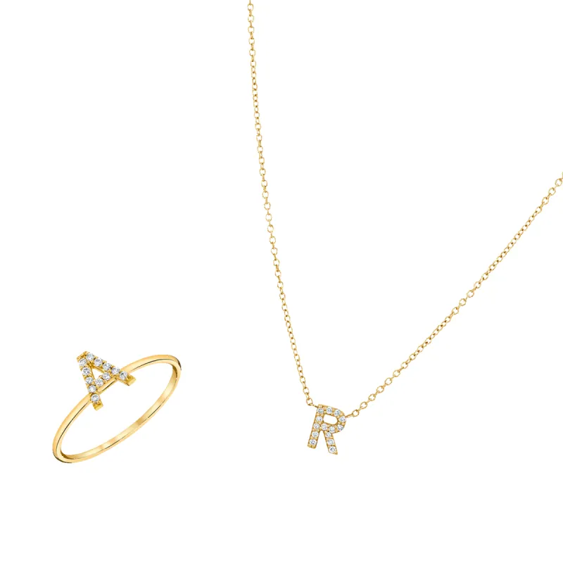 Diamond Letter Duo Gift Set sold by Baby Gold
