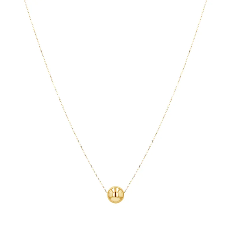 Solitaire Ball Slider Necklace made by Baby Gold