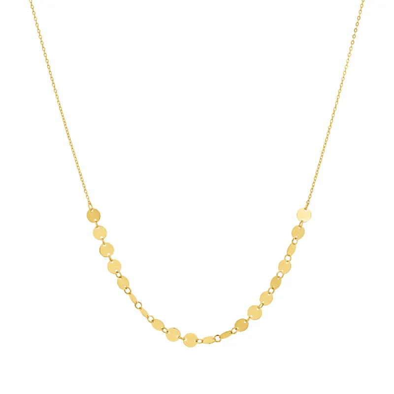 Round Disc Strand Necklace sold by Baby Gold