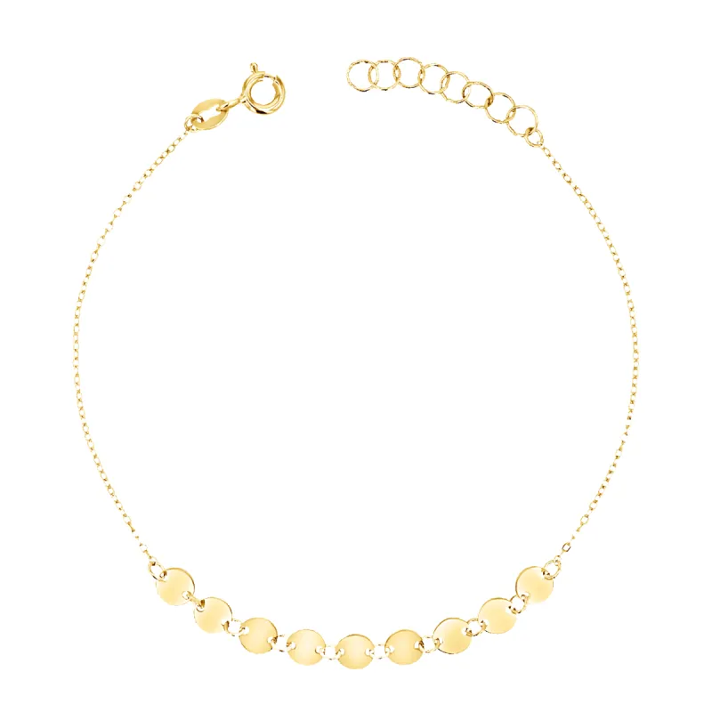 Round Disc Strand Bracelet sold by Baby Gold