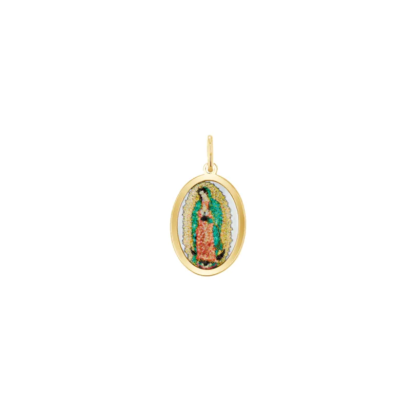 Ornate Virgin Mary Charm made by Baby Gold