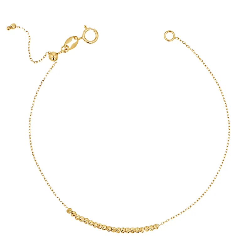 Dainty Moon Cut Strand Bracelet sold by Baby Gold