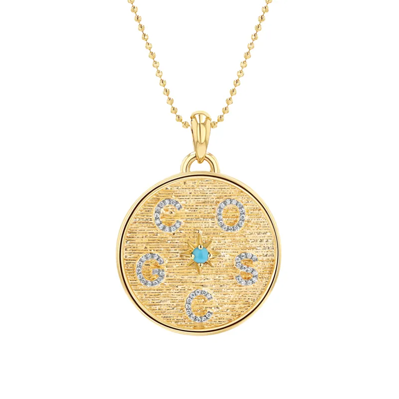 Circle of Life Diamond Multi Initial Necklace sold by Baby Gold