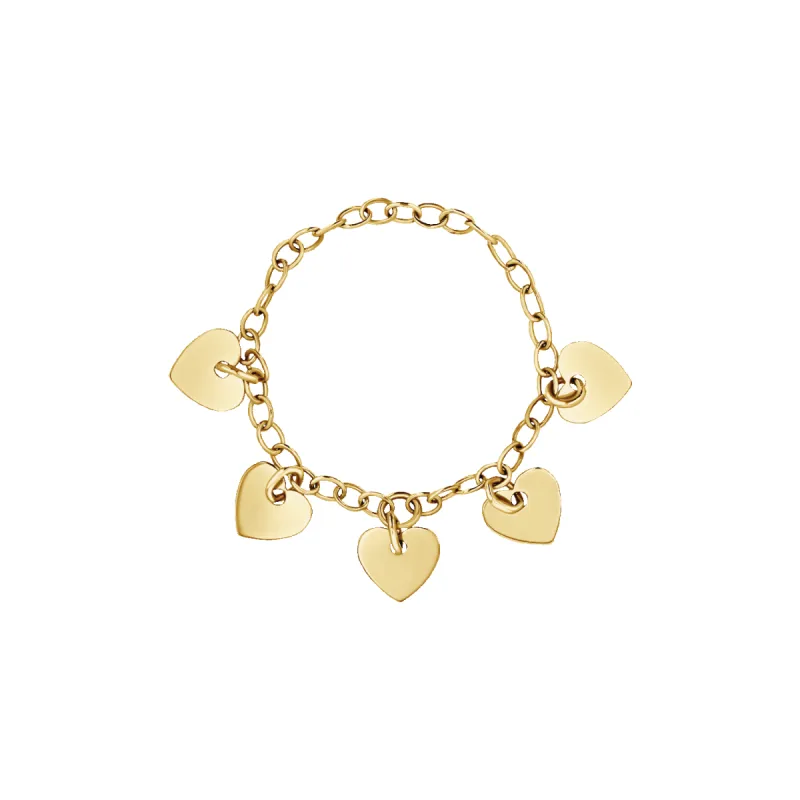 Heart Station Chain Ring sold by Baby Gold