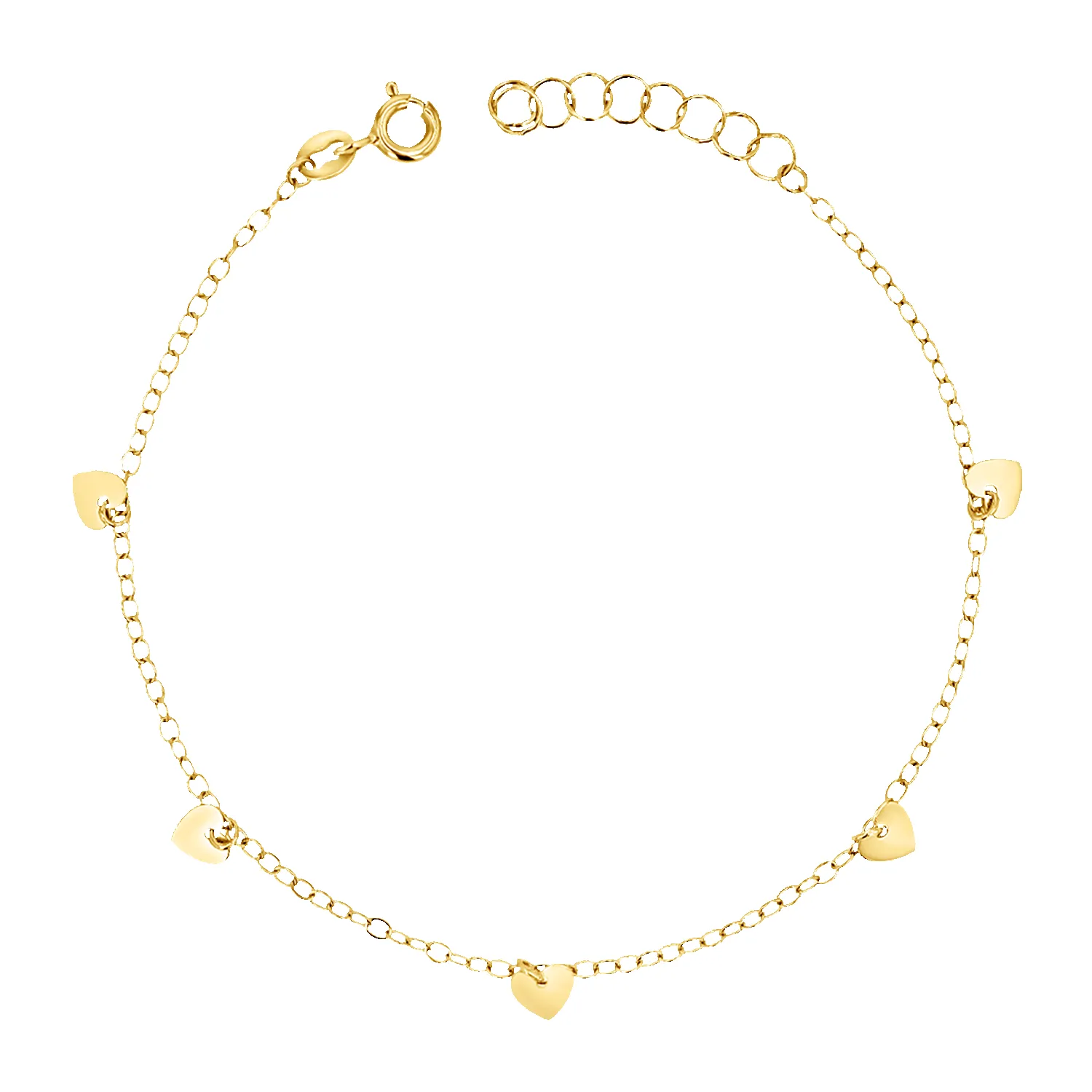 Heart Station Chain Bracelet sold by Baby Gold