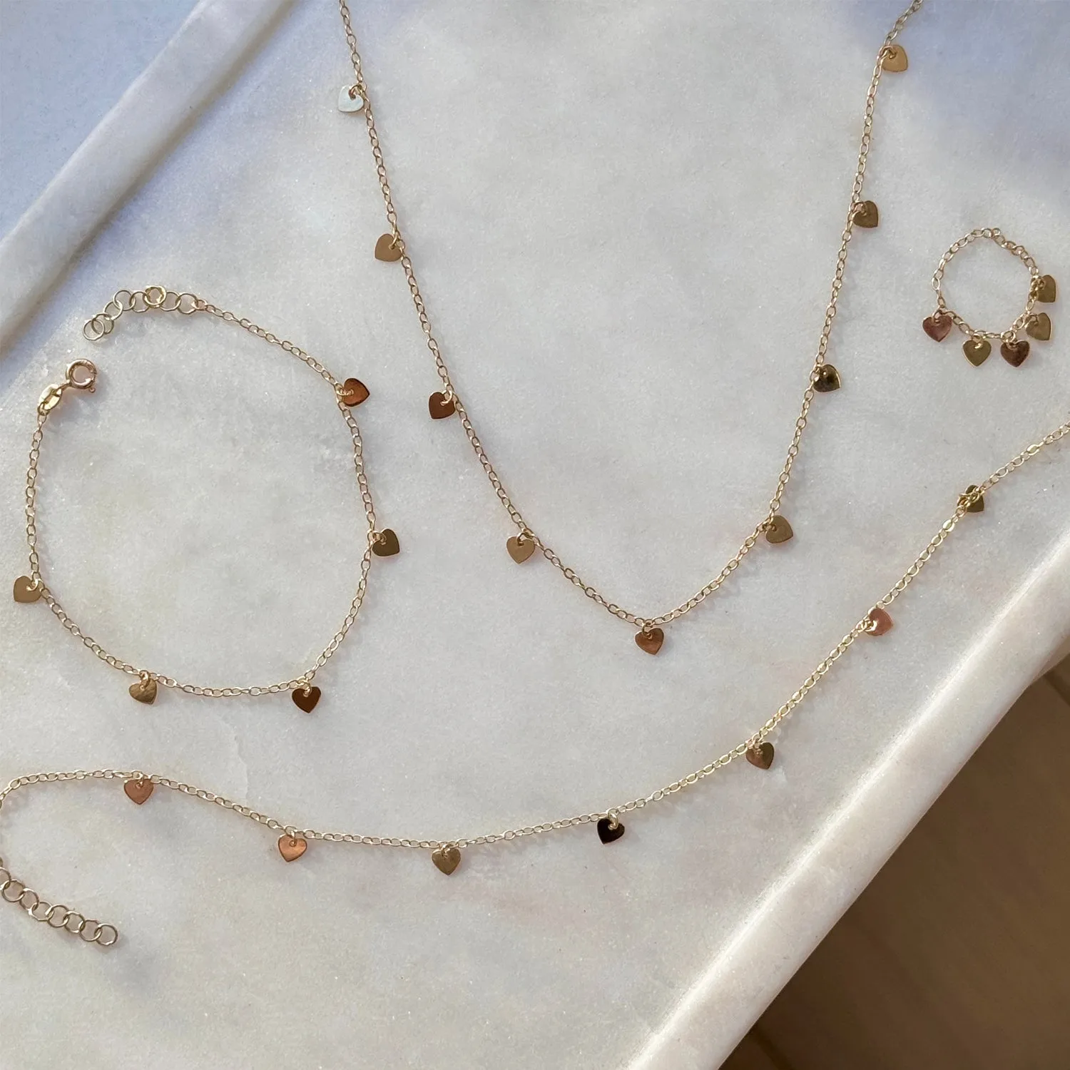 Heart Station Chain Anklet sold by Baby Gold product image thumbnail 2