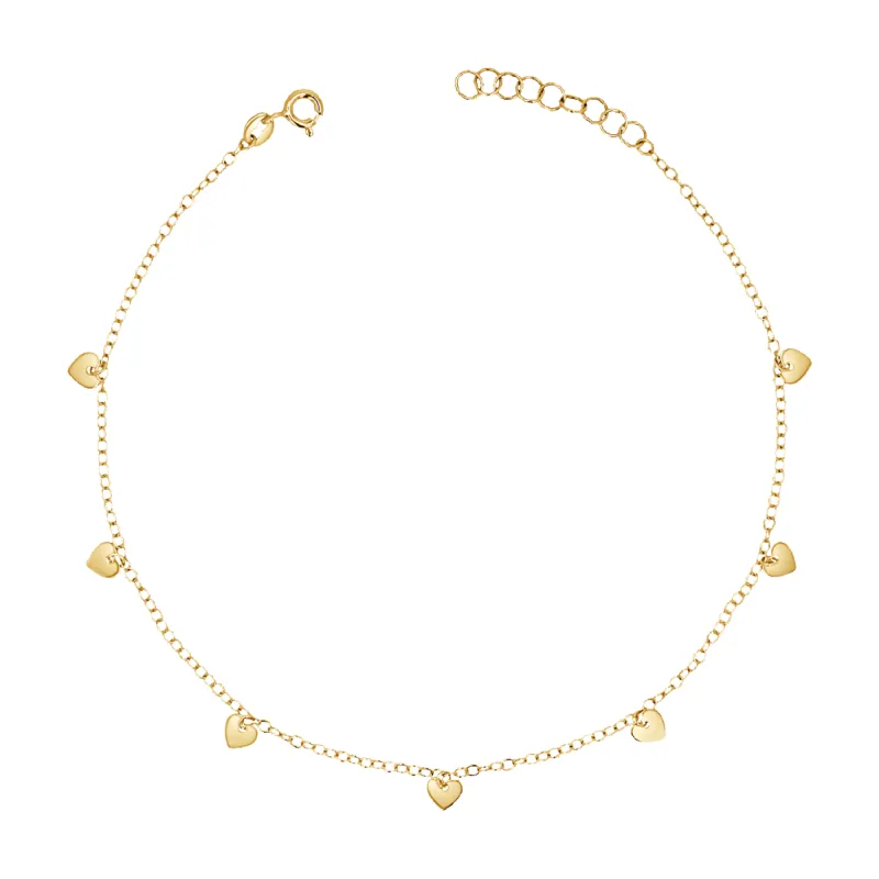 Heart Station Chain Anklet sold by Baby Gold