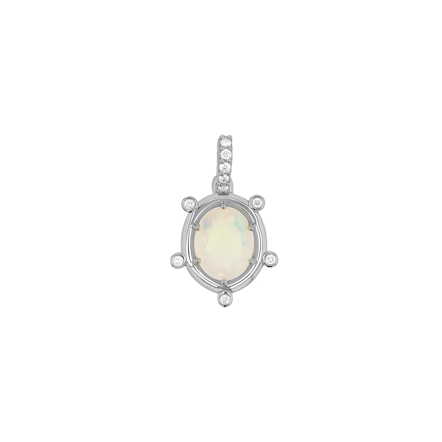 Opal and Diamond Halo Charm sold by Baby Gold product image thumbnail 2