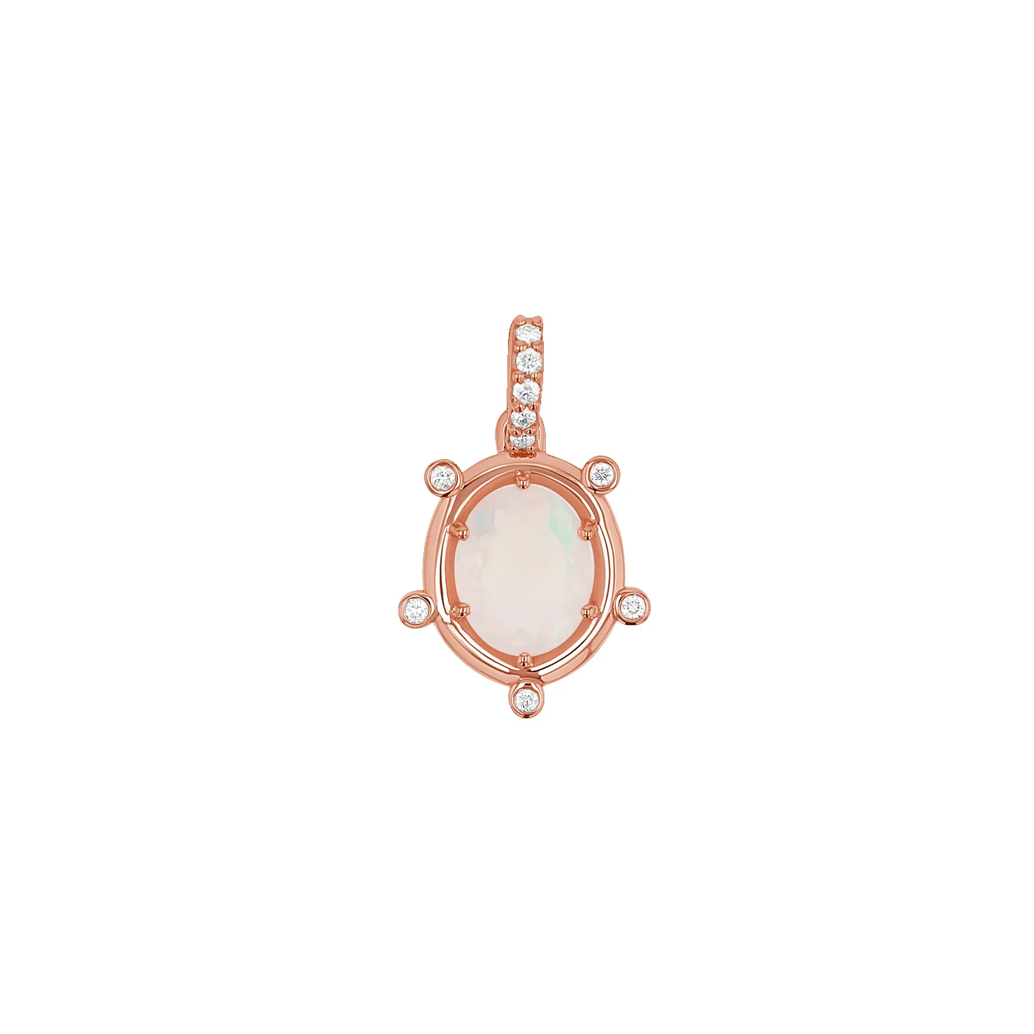 Opal and Diamond Halo Charm sold by Baby Gold product image thumbnail 3
