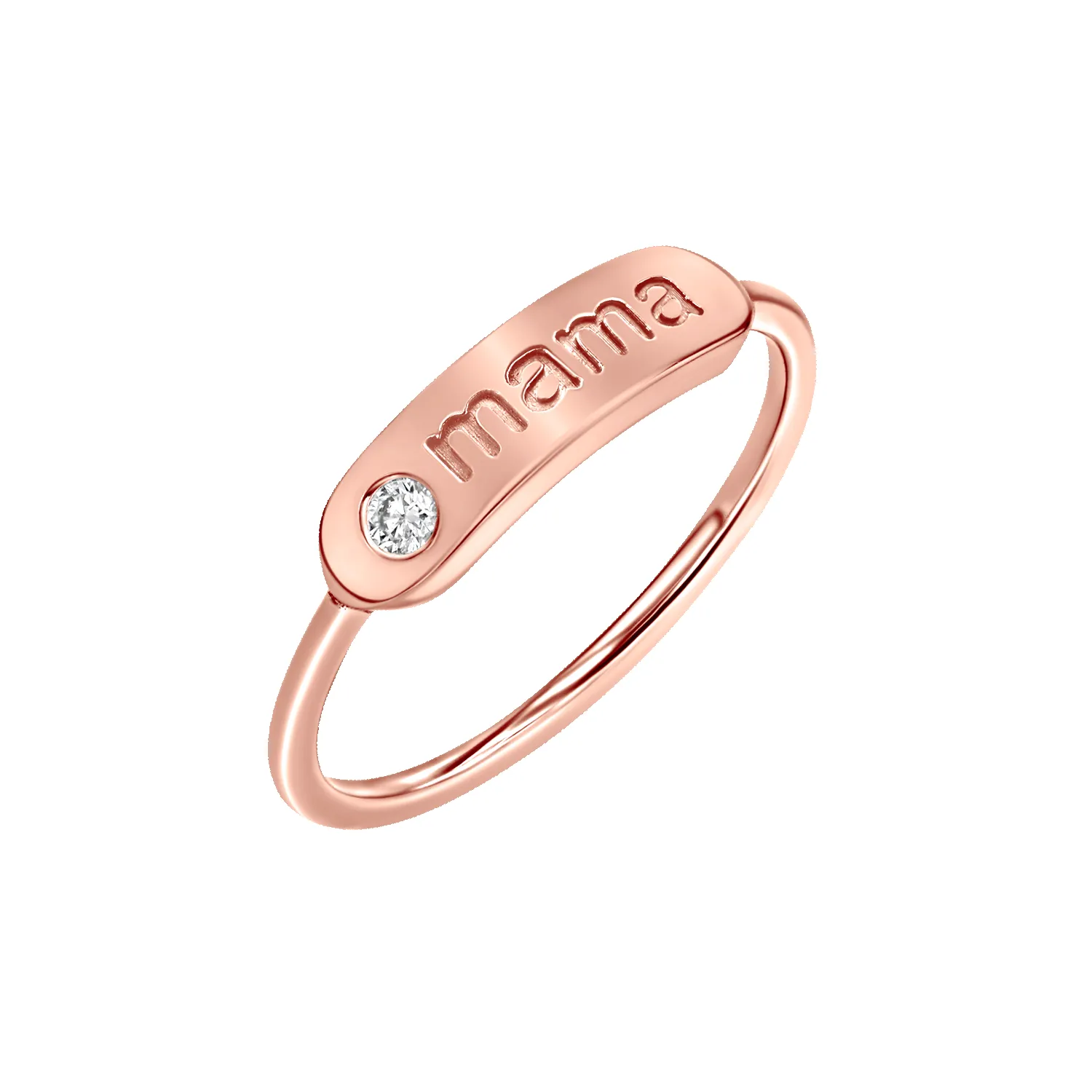 Diamond Bar Mama Ring sold by Baby Gold product image thumbnail 3