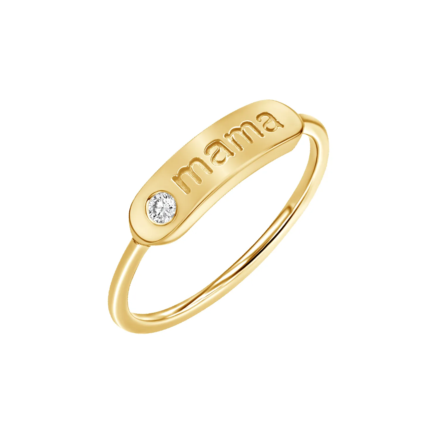 Diamond Bar Mama Ring sold by Baby Gold