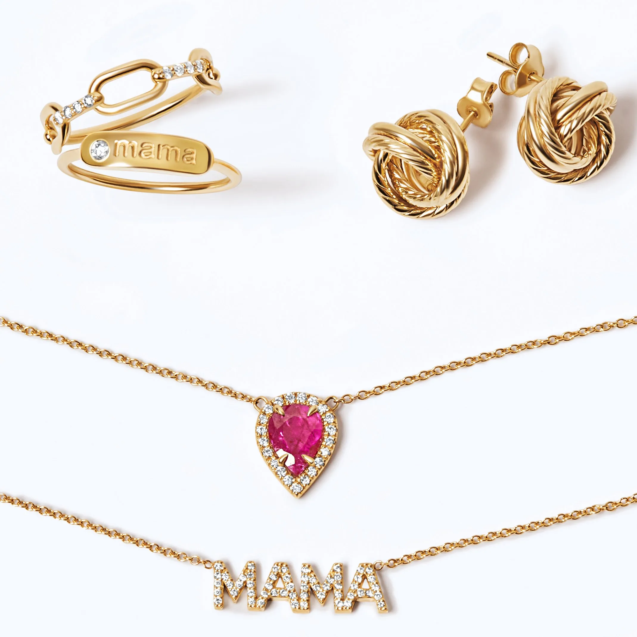 Diamond Bar Mama Ring sold by Baby Gold product image thumbnail 4