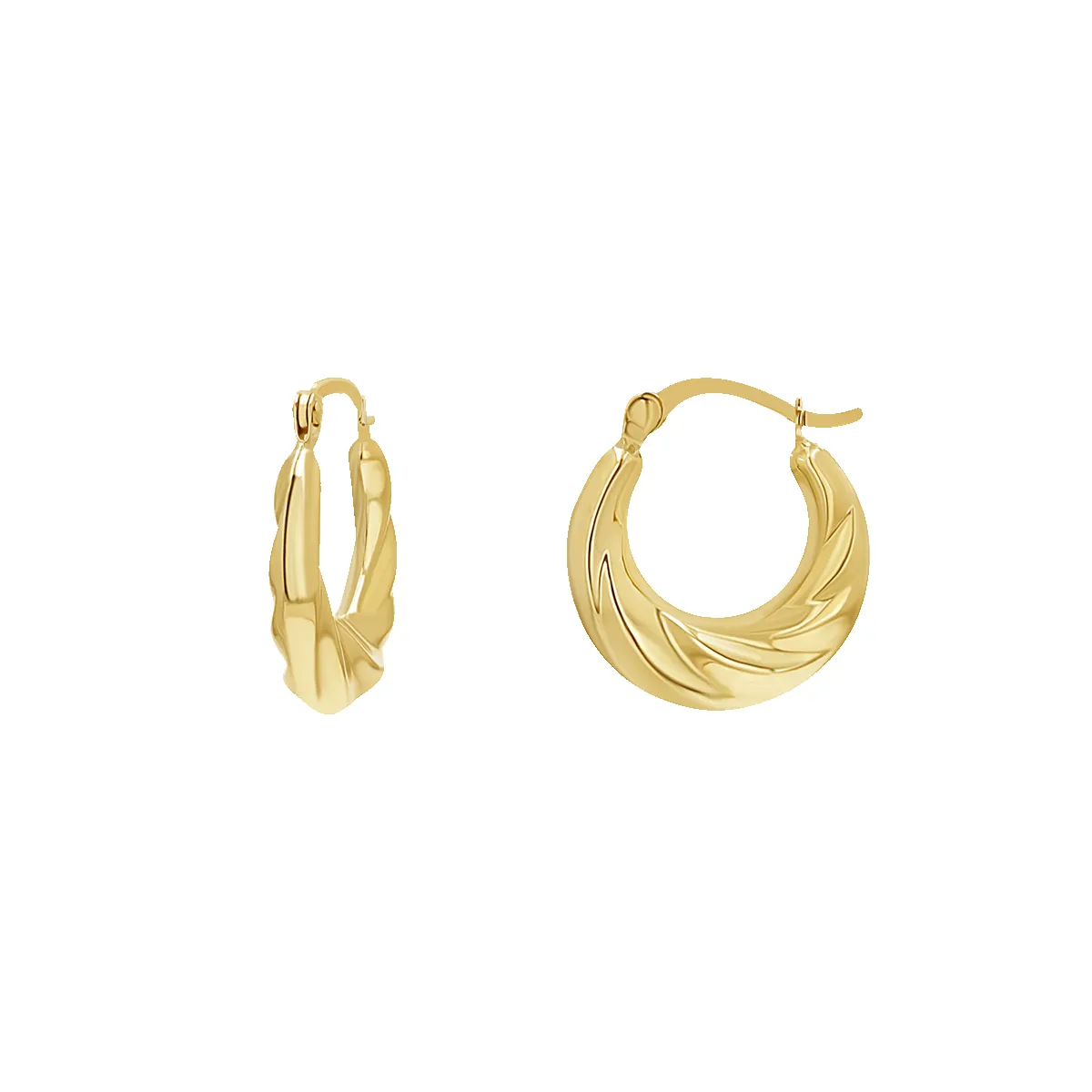 Petite Croissant Hoop Earrings sold by Baby Gold
