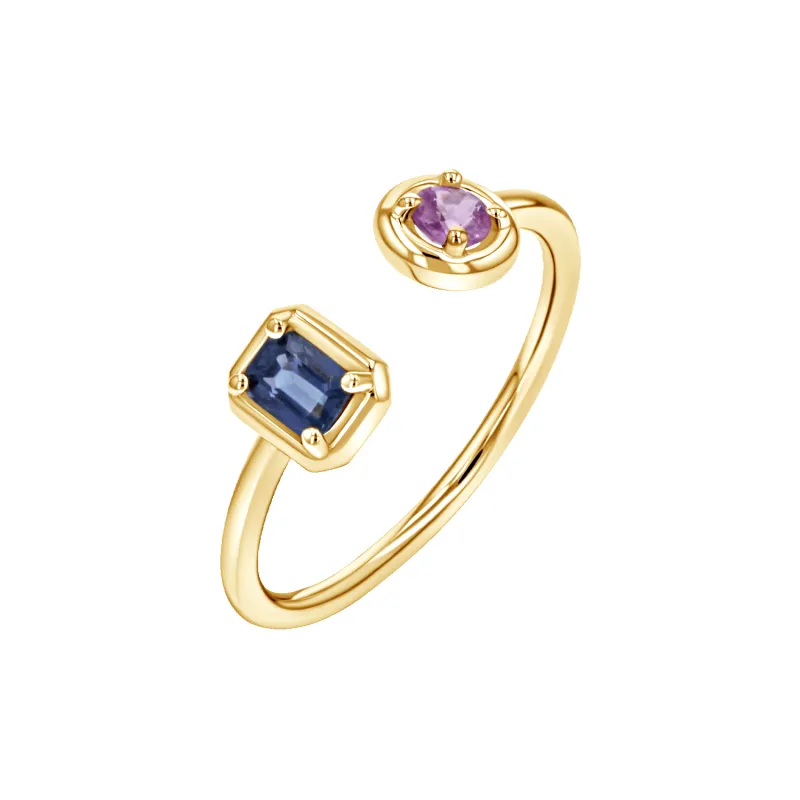 Custom Sapphire Wrap Ring sold by Baby Gold