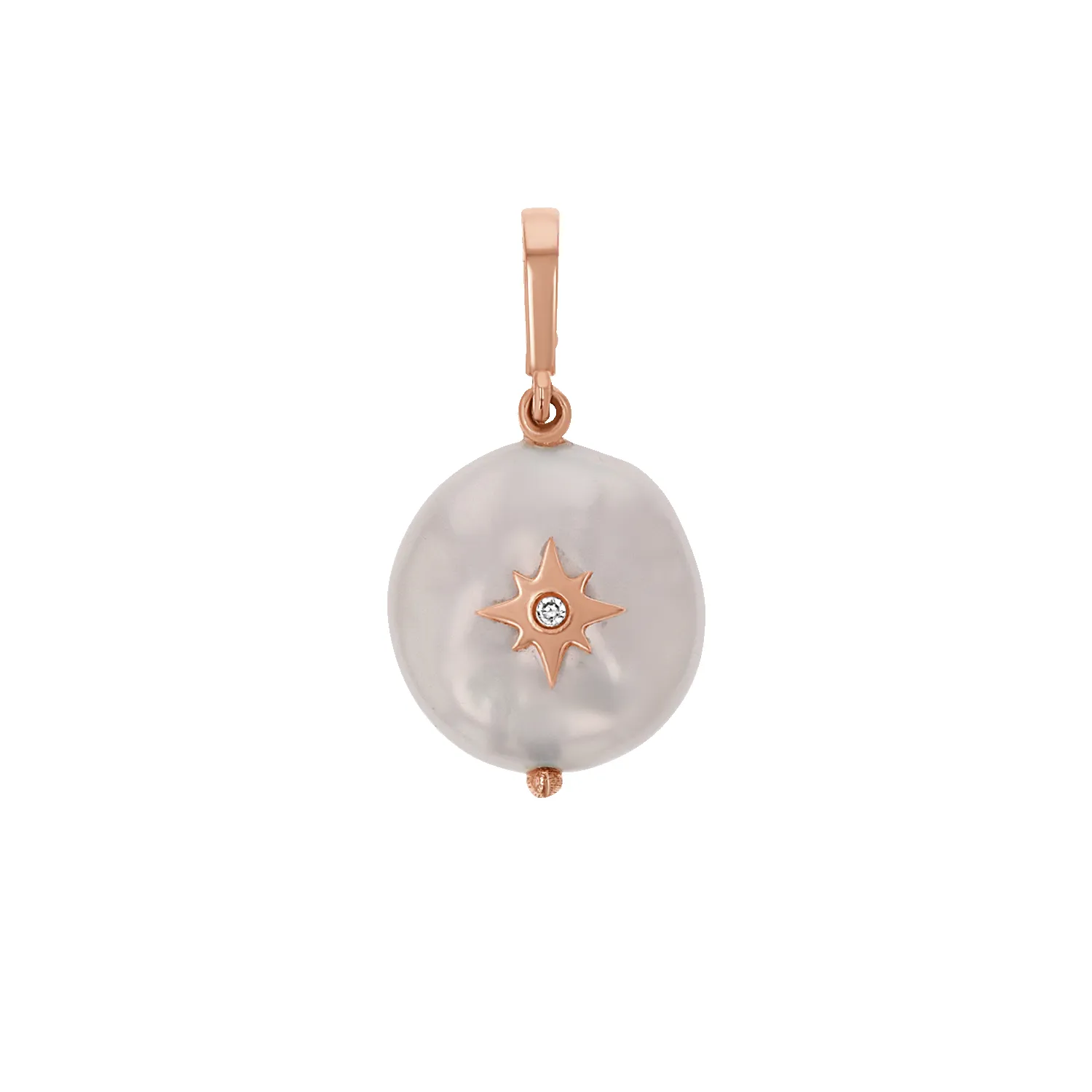 Coin Pearl Diamond Starburst Charm sold by Baby Gold product image thumbnail 3