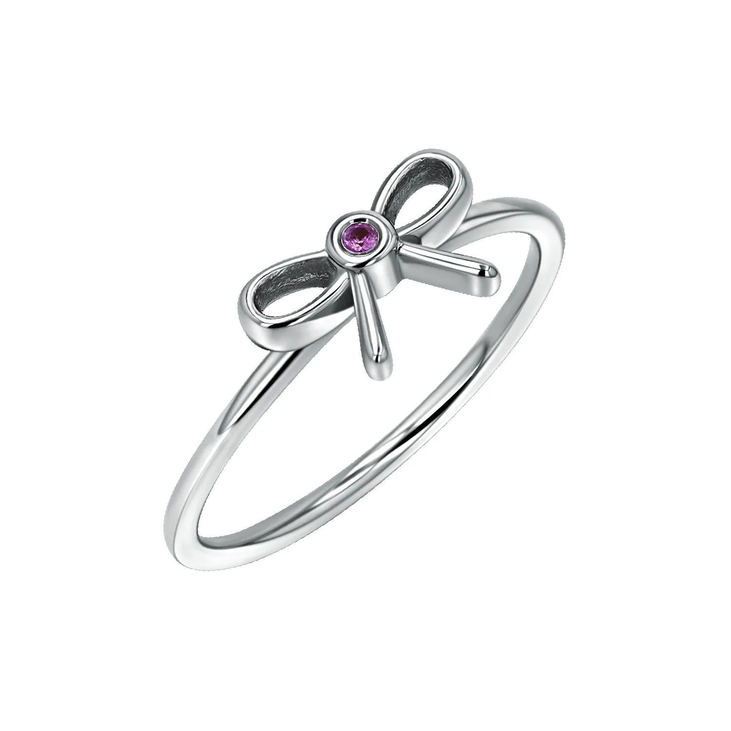 Dainty Pink Sapphire Bow Ring sold by Baby Gold product image thumbnail 2