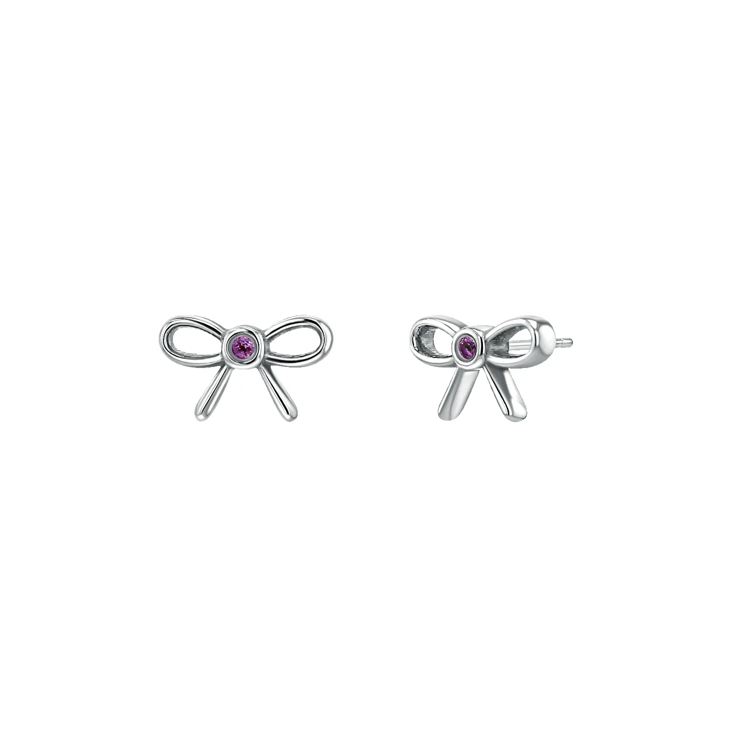 Pink Sapphire Bow Earrings sold by Baby Gold product image thumbnail 2