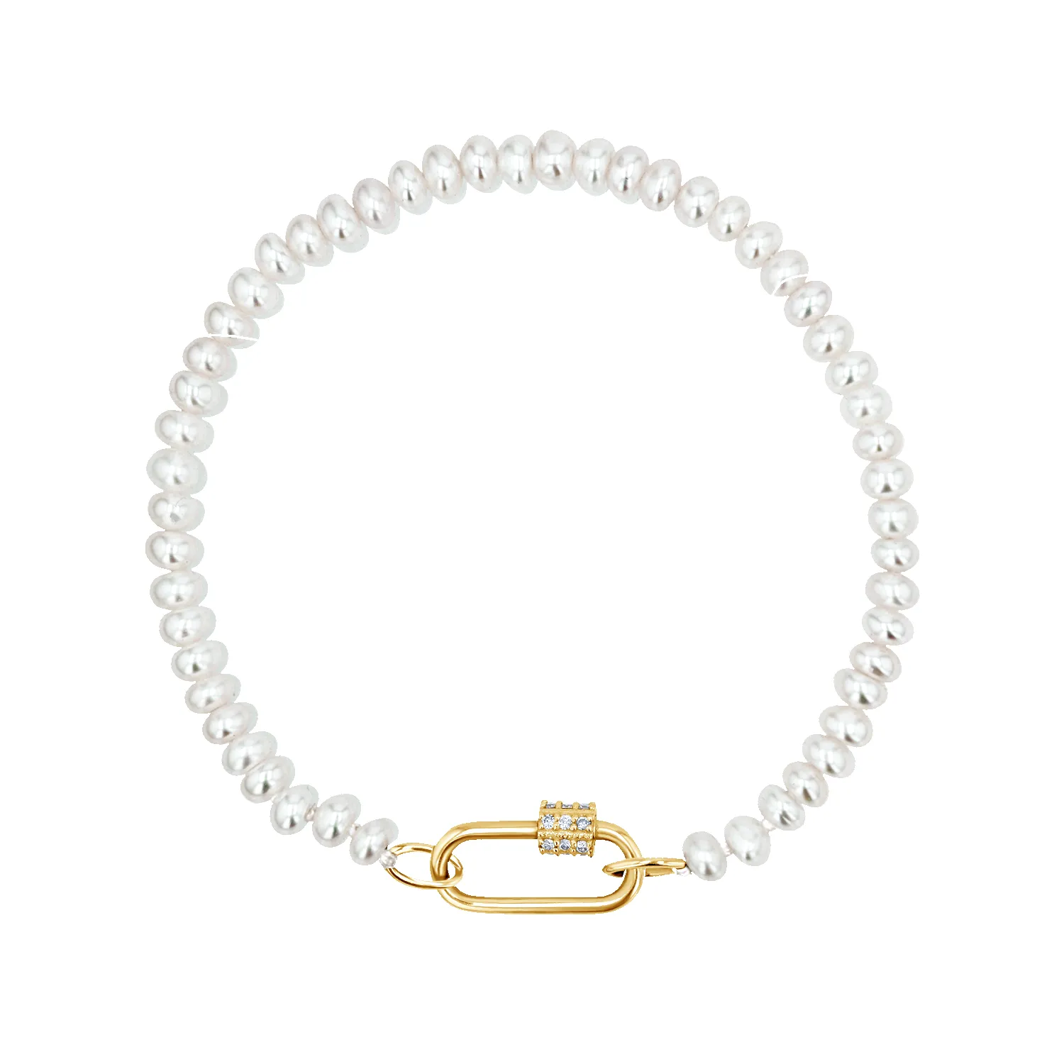 Freshwater Pearl Connector Bracelet sold by Baby Gold product image thumbnail 4
