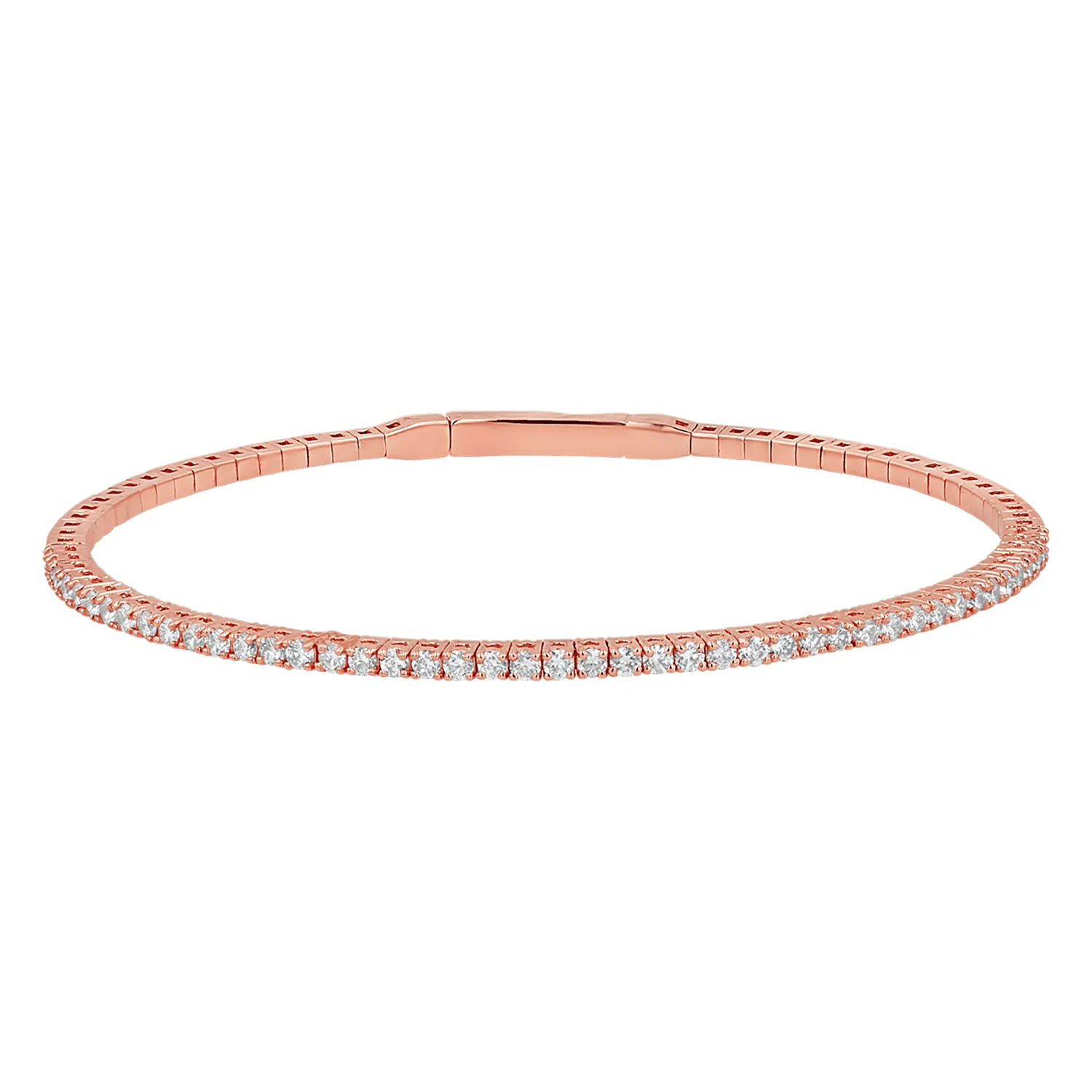 Flexible Diamond Tennis Bangle Bracelet sold by Baby Gold product image thumbnail 3