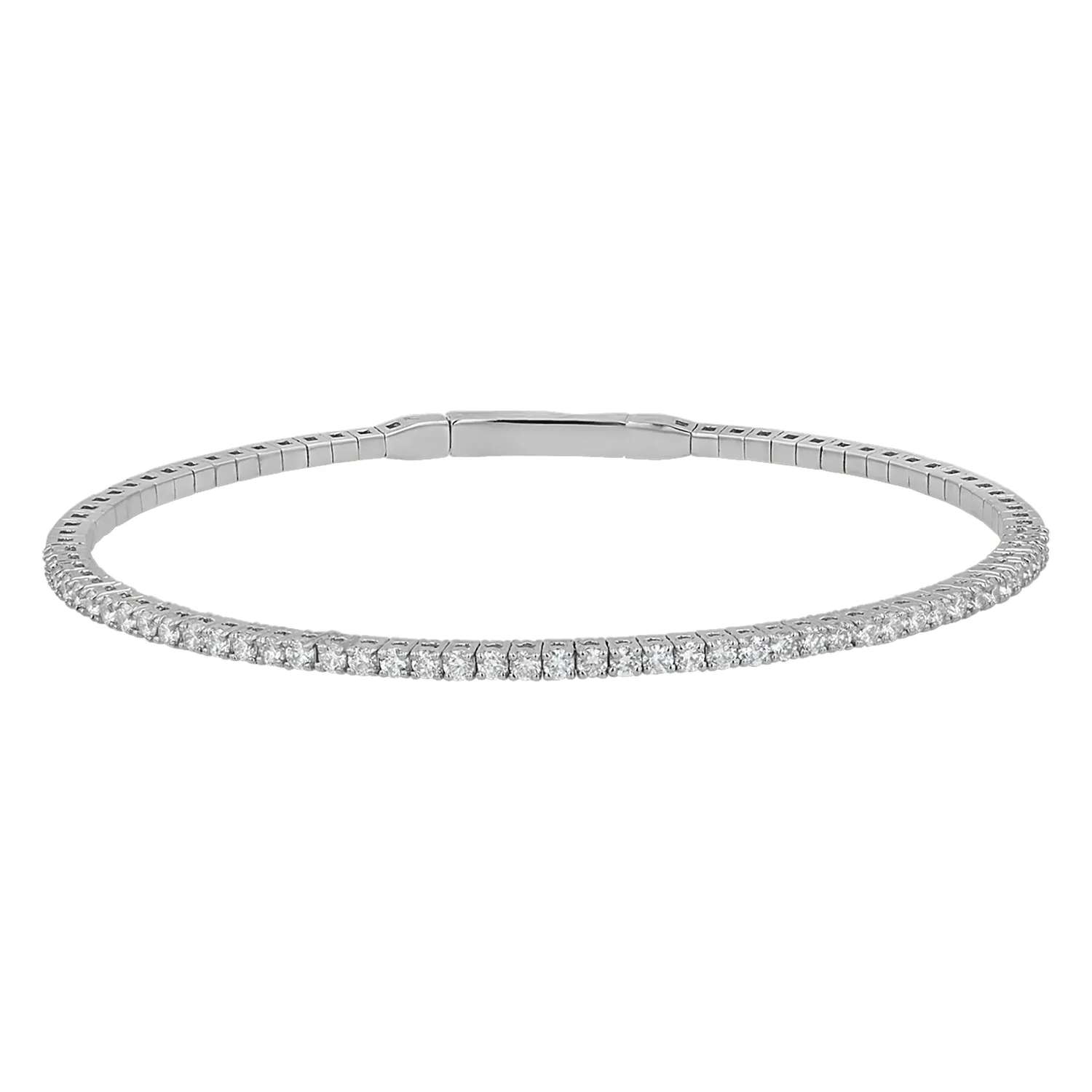 Flexible Diamond Tennis Bangle Bracelet sold by Baby Gold product image thumbnail 2