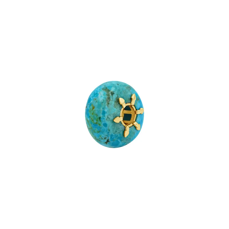 Turquoise Gemstone Slider Charm sold by Baby Gold