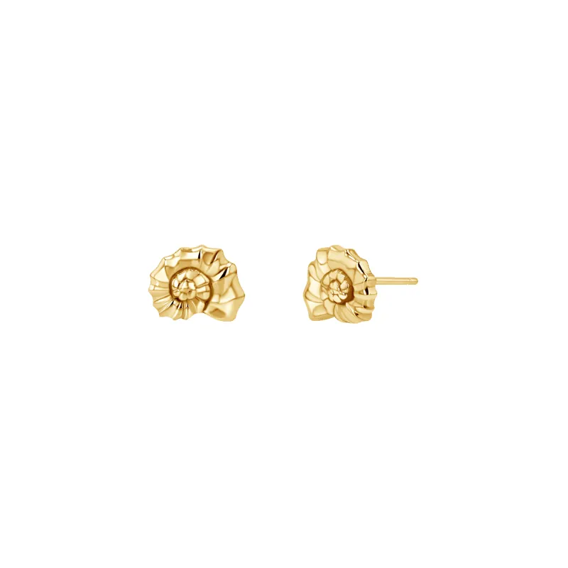 Soleil Nautilus Seashell Stud Earrings sold by Baby Gold