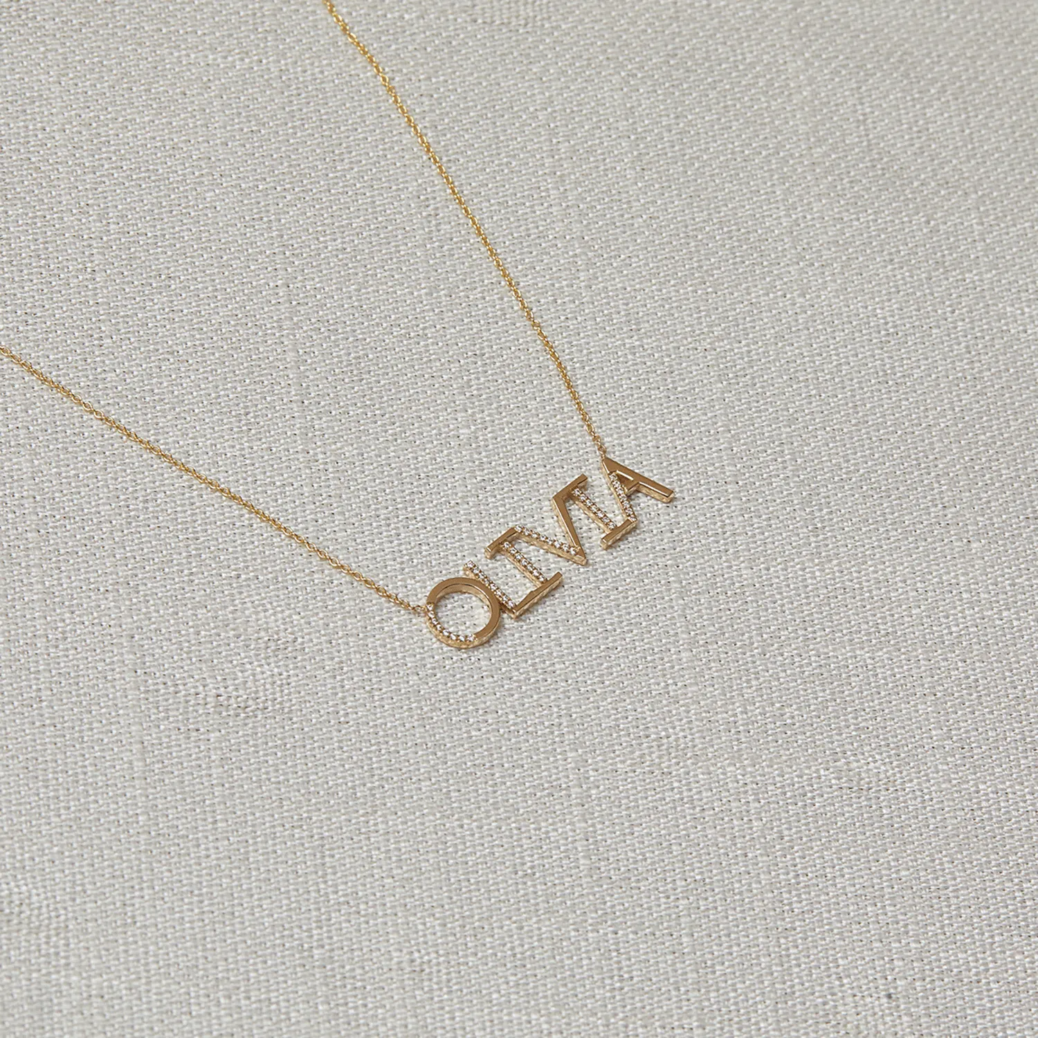 Diamond Sprinkle Name Necklace sold by Baby Gold product image thumbnail 4