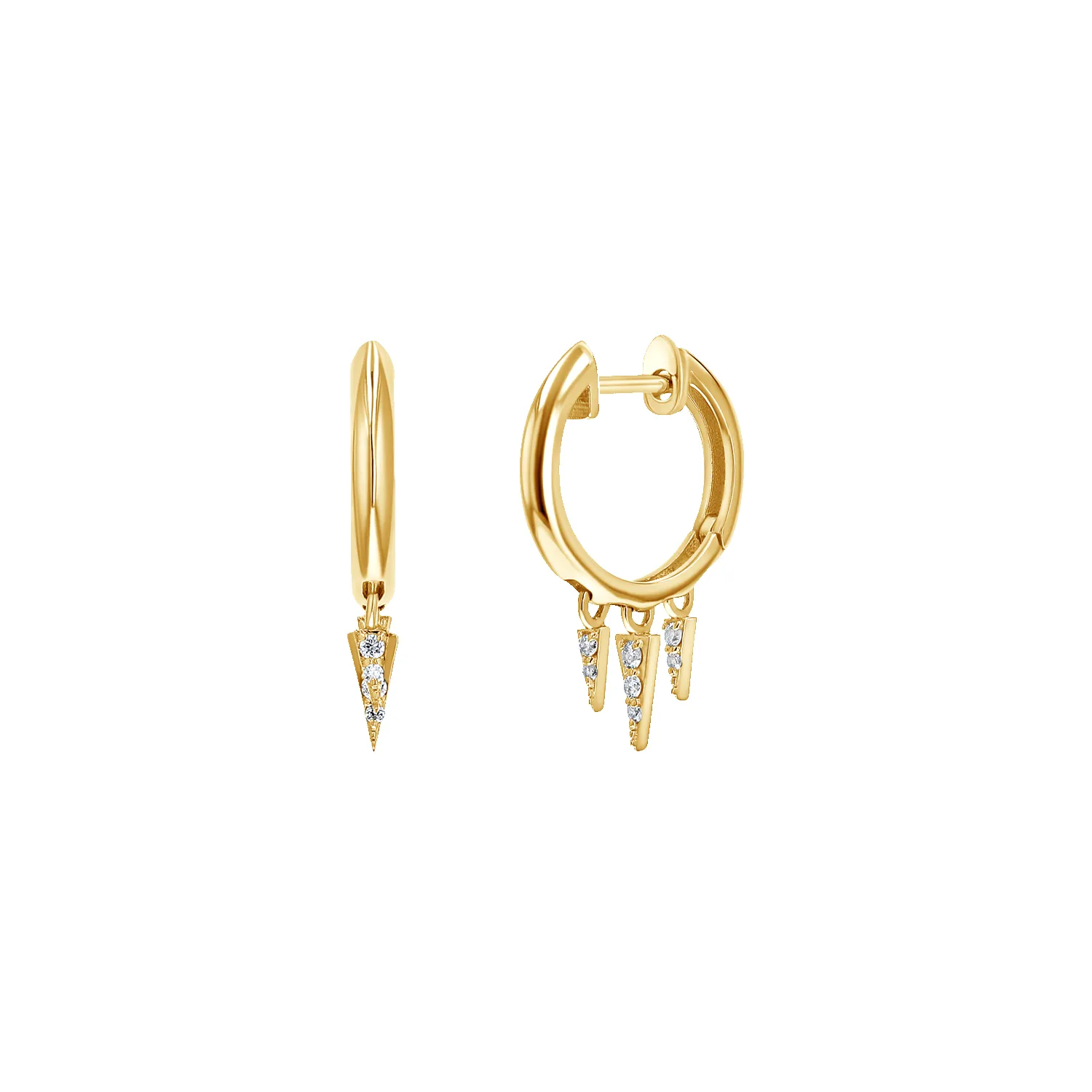 Diamond Fringe Huggies sold by Baby Gold