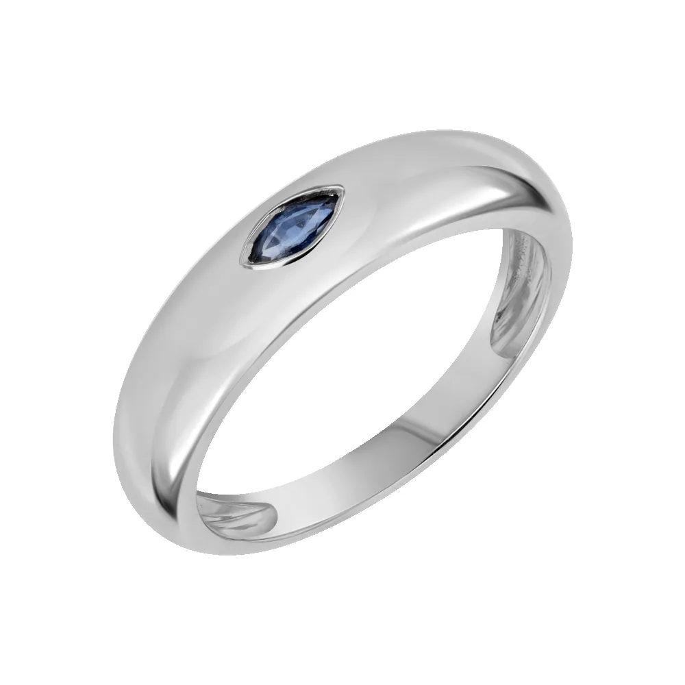 Marquise Blue Sapphire Dome Ring sold by Baby Gold product image thumbnail 2