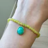 Lemon Jade Gemstone Drop Bead Stretch Bracelet sold by Baby Gold