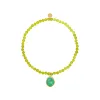 Lemon Jade Gemstone Drop Bead Stretch Bracelet sold by Baby Gold