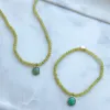 Lemon Jade Gemstone Drop Bead Stretch Bracelet sold by Baby Gold