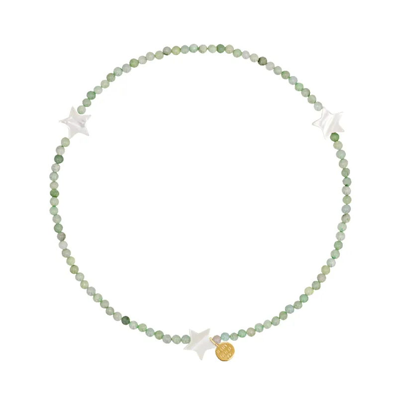 Starlust Stretch Bead Anklet sold by Baby Gold