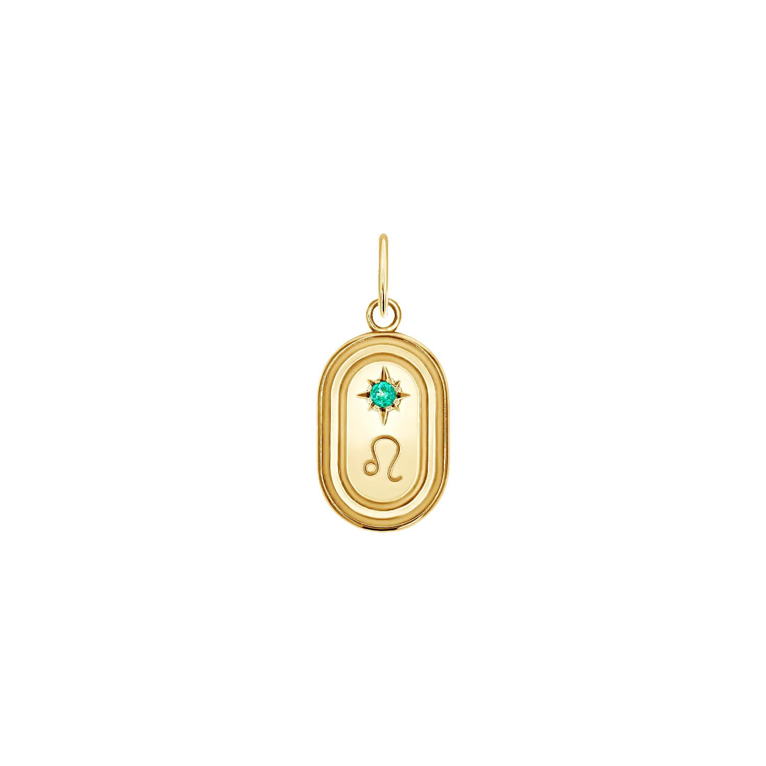 Birthstone Zodiac Oval Charm sold by Baby Gold