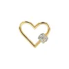 Diamond Heart Carabiner Connector Charm sold by Baby Gold