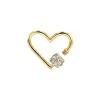 Diamond Heart Carabiner Connector Charm sold by Baby Gold