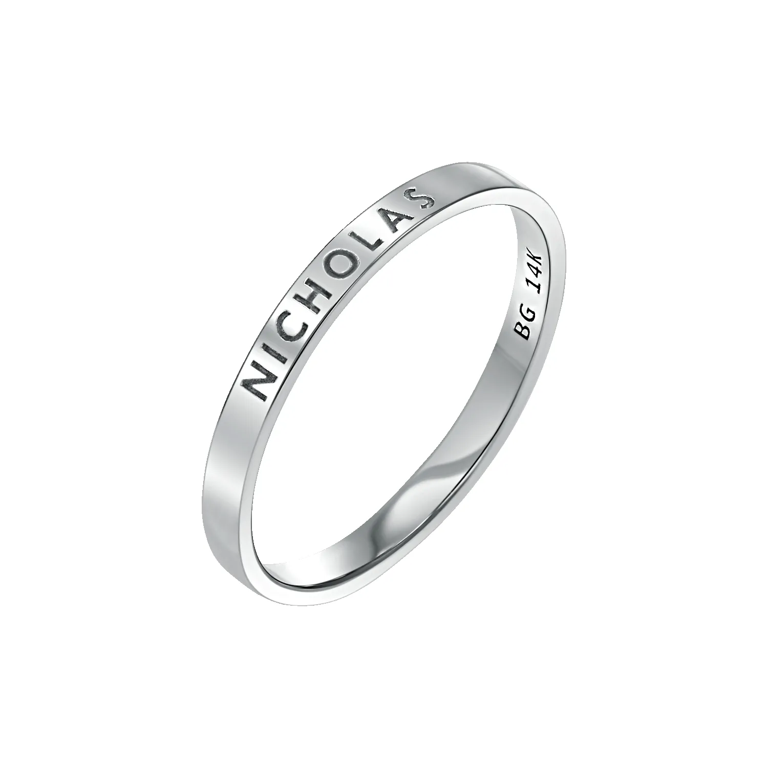 Custom Engravable Stacking Band sold by Baby Gold product image thumbnail 3