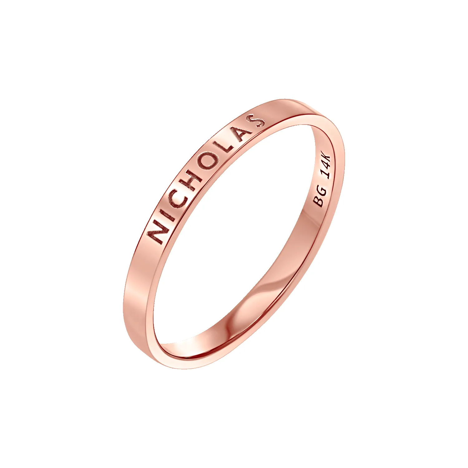 Custom Engravable Stacking Band sold by Baby Gold product image thumbnail 2