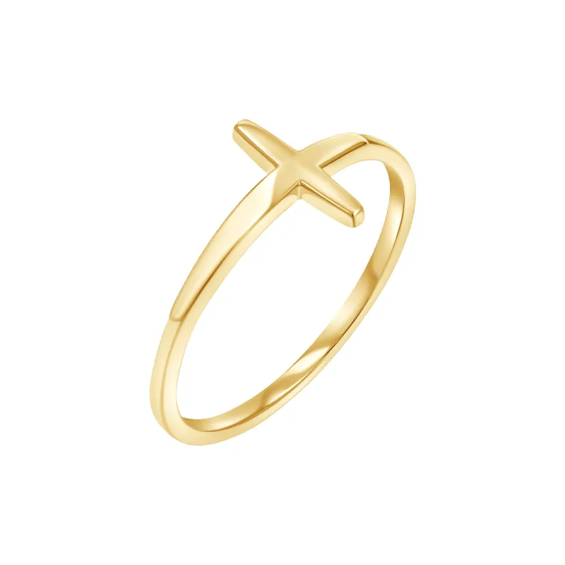 Sculptural Cross Ring sold by Baby Gold