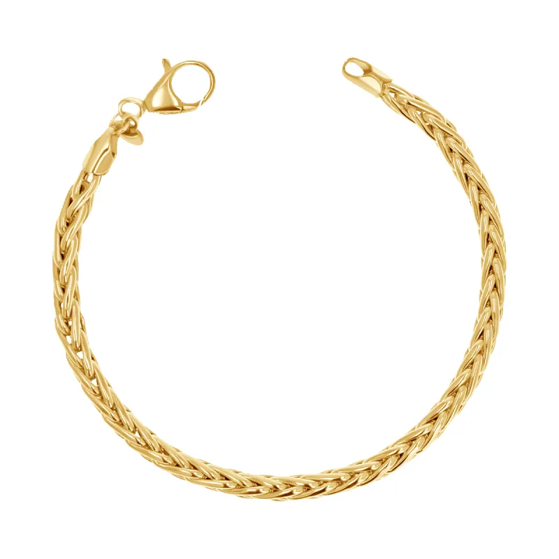 Wheat Braid Chain Bracelet sold by Baby Gold