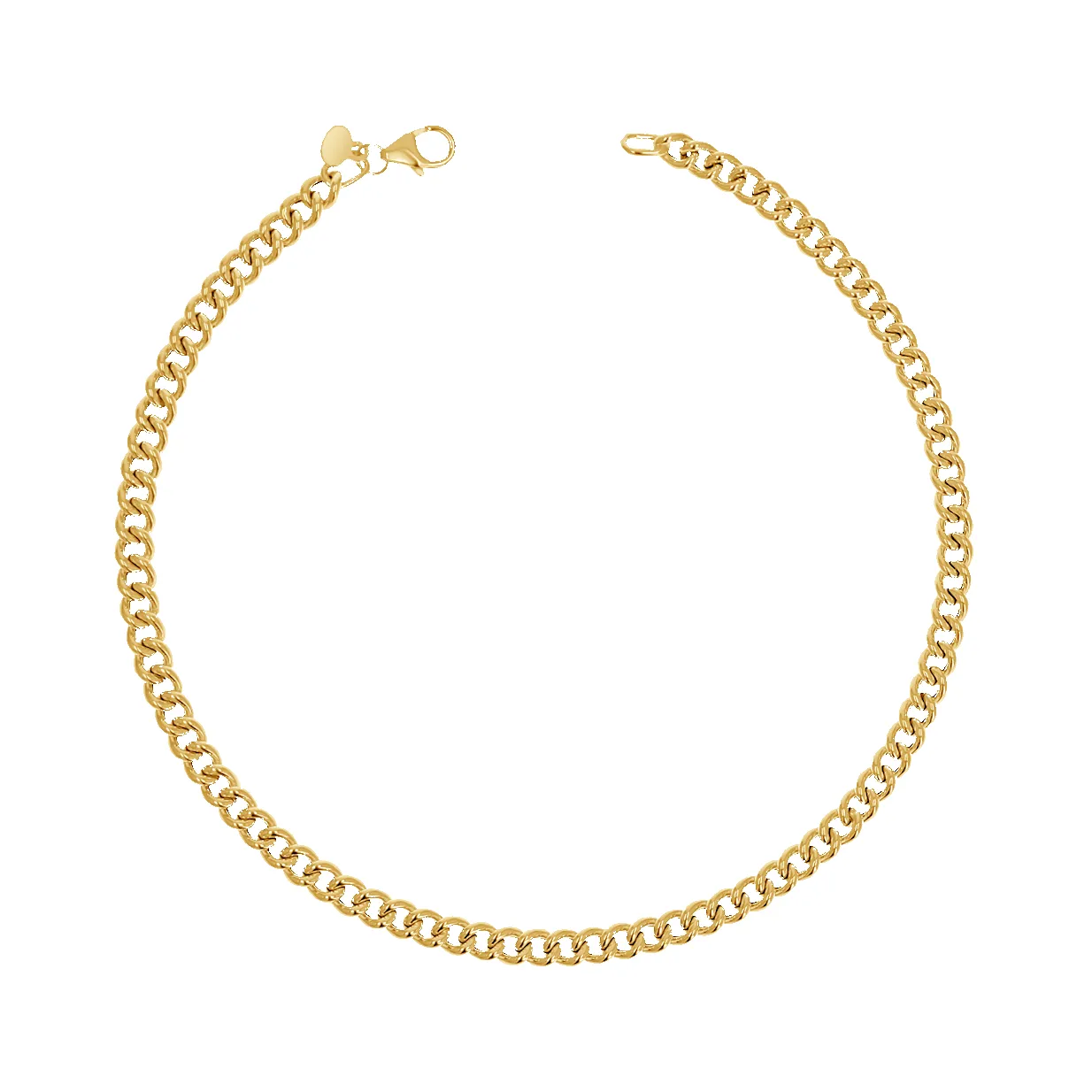 14K Signature Curb Chain Anklet sold by Baby Gold