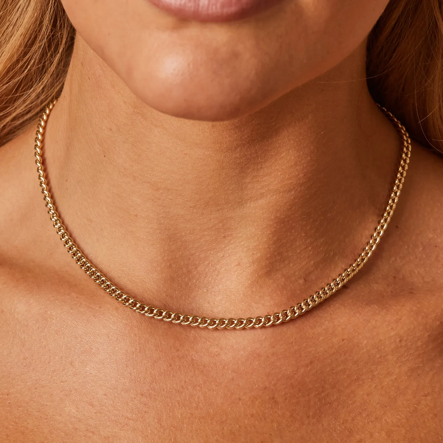 14K Signature Cuban Curb Chain Necklace sold by Baby Gold product image thumbnail 3