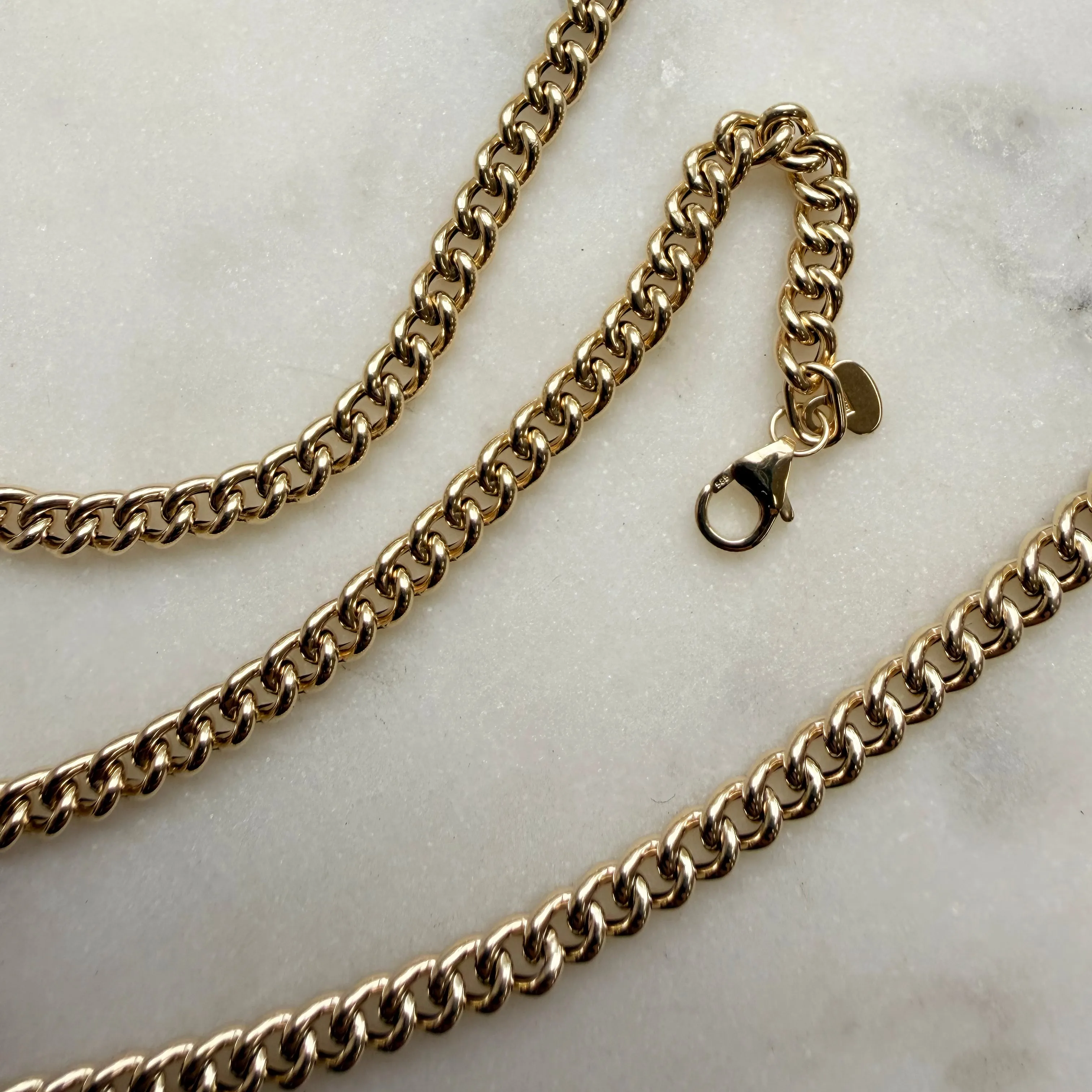 14K Signature Cuban Curb Chain Necklace sold by Baby Gold product image thumbnail 2