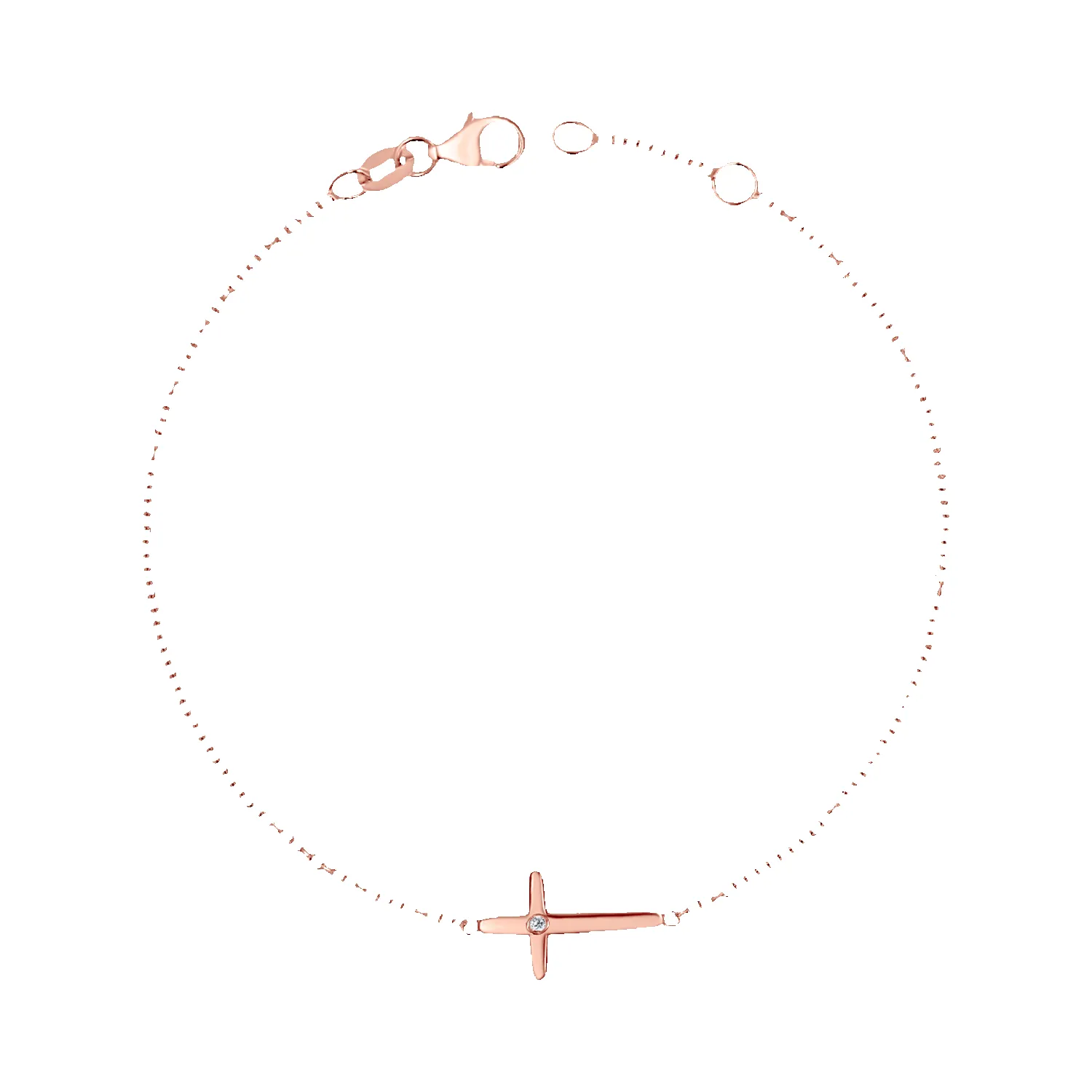 Sculptural Diamond Cross Bracelet sold by Baby Gold product image thumbnail 3