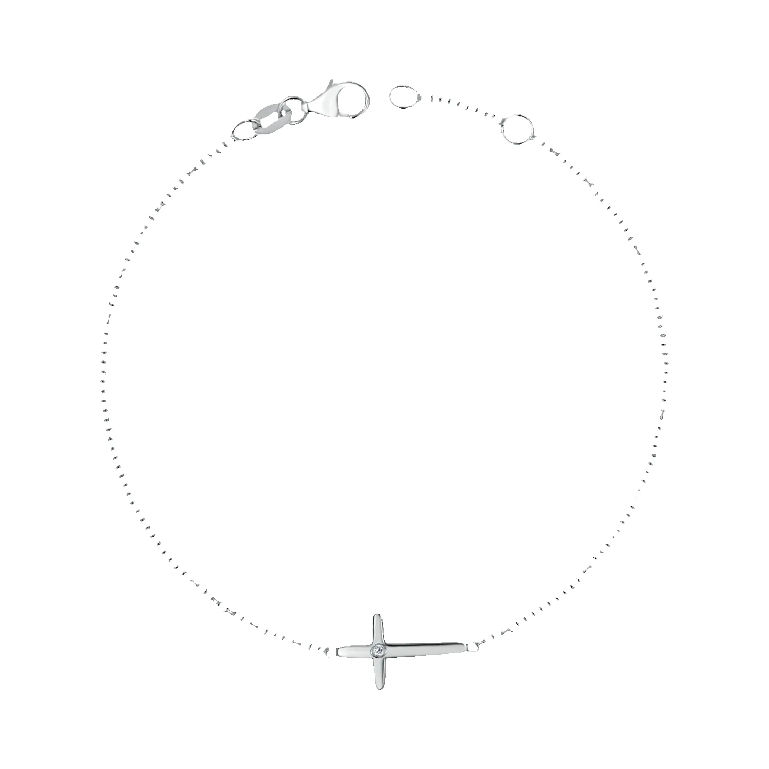 Sculptural Diamond Cross Bracelet sold by Baby Gold product image thumbnail 2