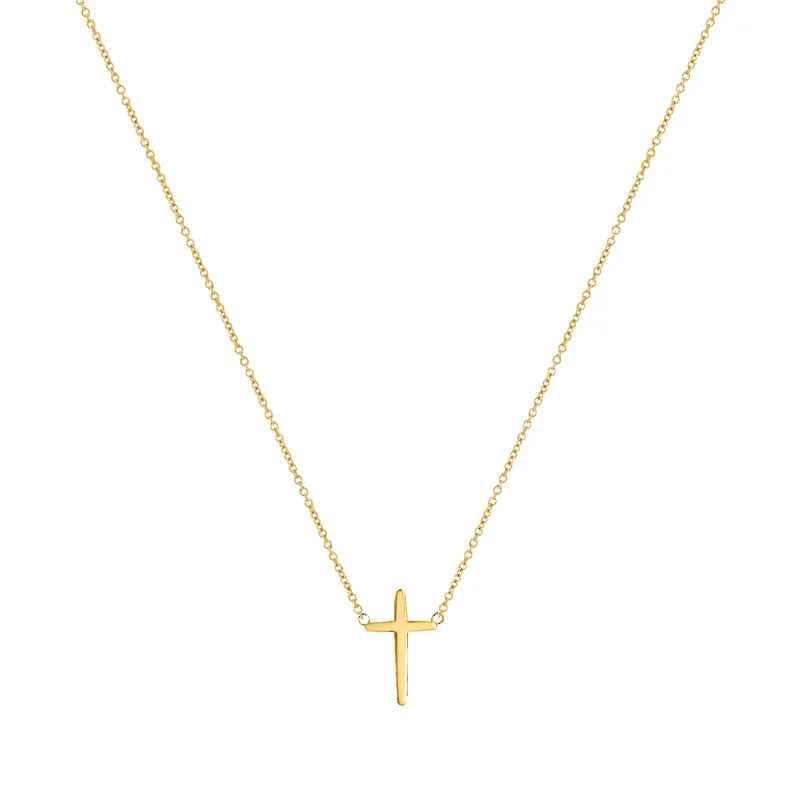 Sculptural Cross Necklace sold by Baby Gold