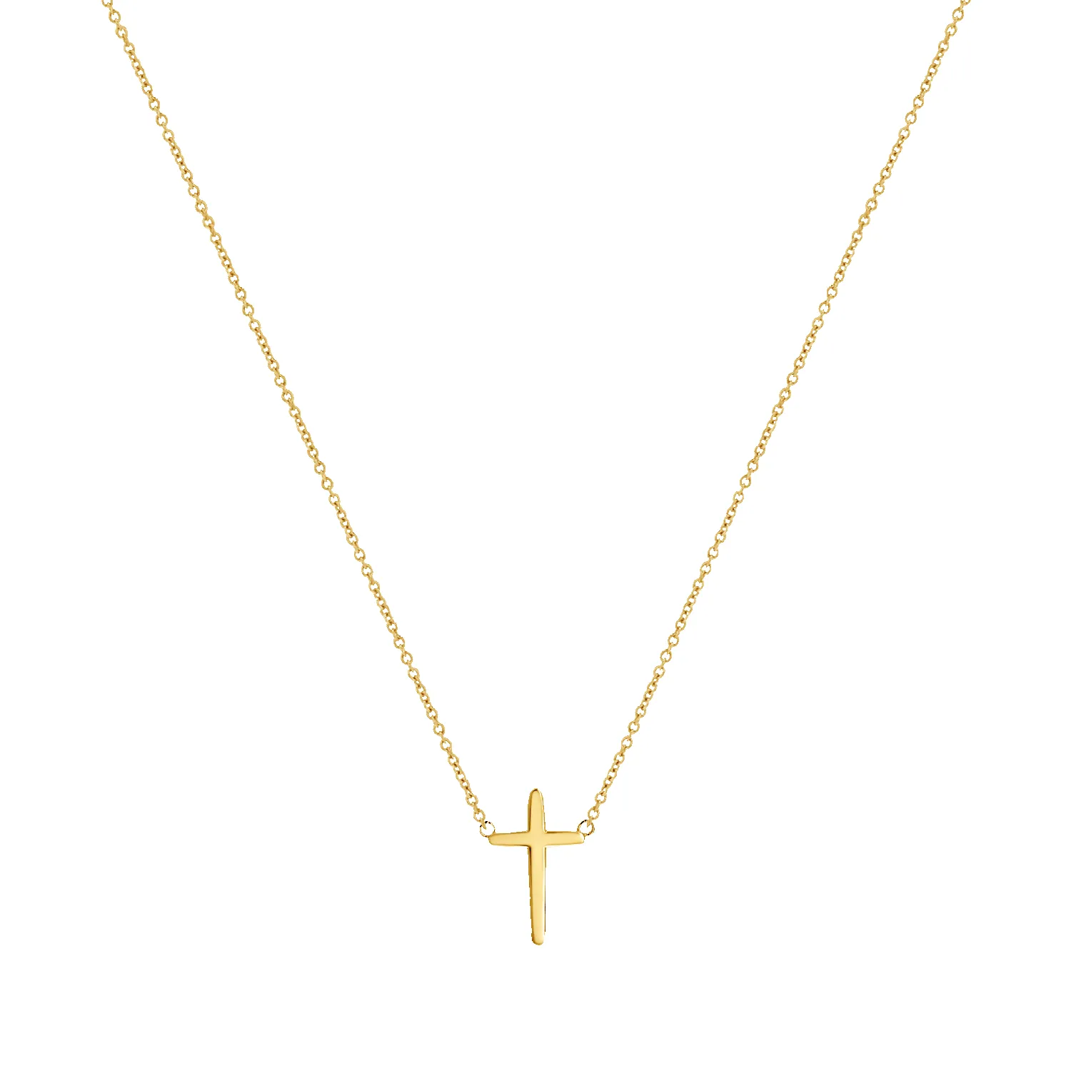 Sculptural Cross Necklace sold by Baby Gold