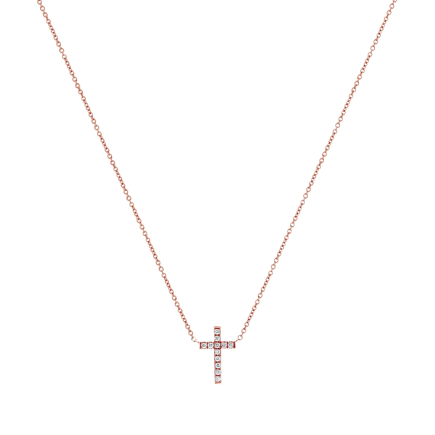 Grace Pave Diamond Cross Necklace sold by Baby Gold product image thumbnail 3